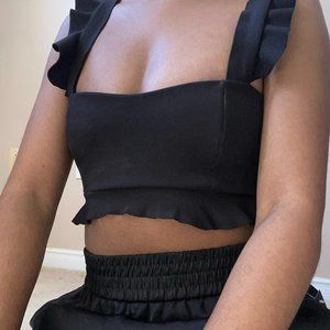 ZARA Crop Top with Frill Straps